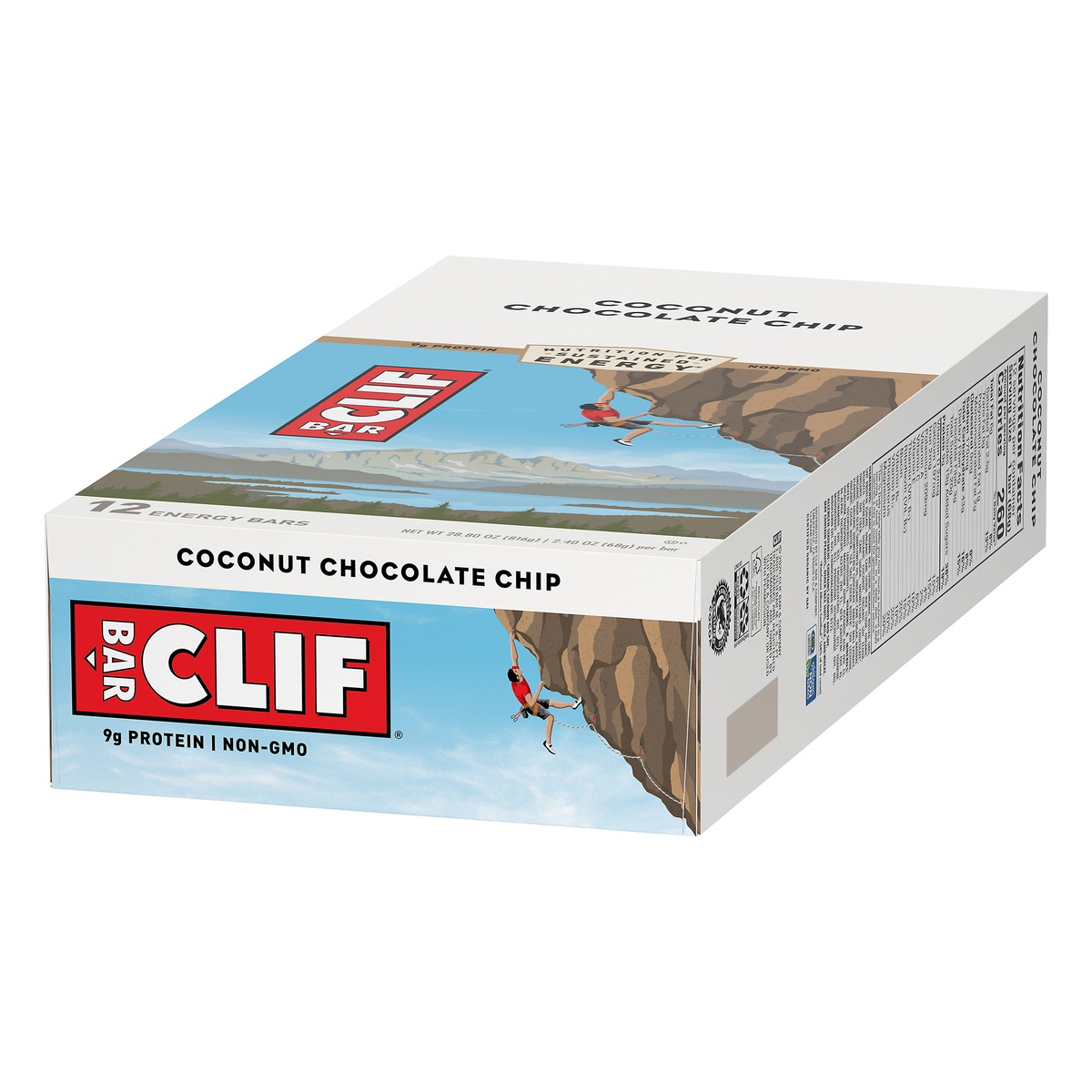 slide 3 of 10, CLIF Coconut Chocolate Chip Energy Bars, 12 ct; 2.4 oz