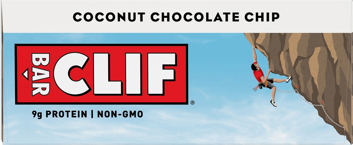 slide 9 of 10, CLIF Coconut Chocolate Chip Energy Bars, 12 ct; 2.4 oz