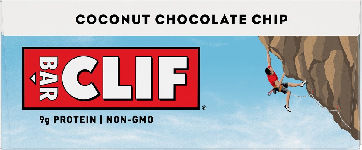 slide 10 of 10, CLIF Coconut Chocolate Chip Energy Bars, 12 ct; 2.4 oz