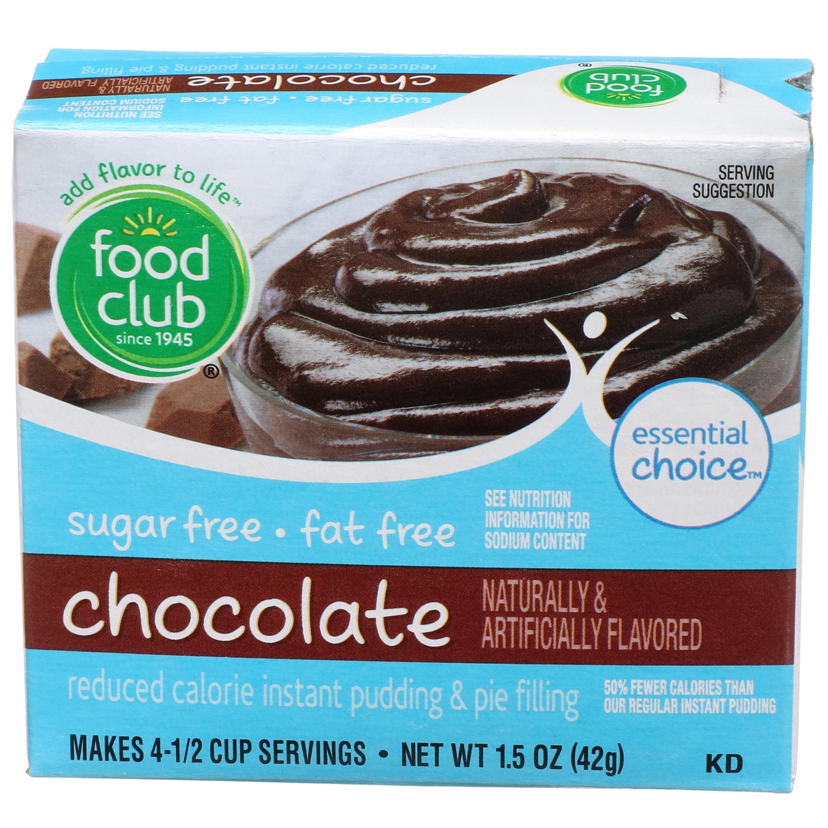 slide 1 of 6, Food Club Instant Pudding & Pie Filling Chocolate Sugar Free, 1.5 oz