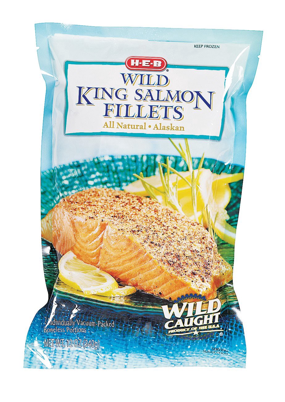 slide 1 of 1, H-E-B Alaska King Salmon, 12 oz