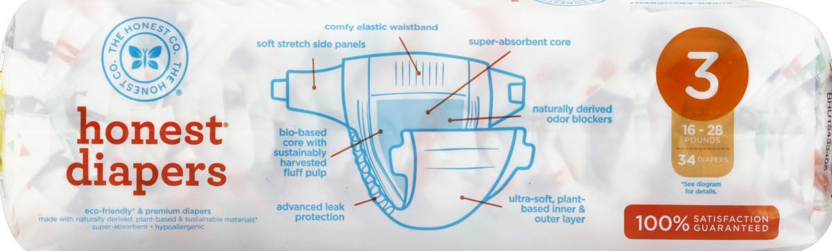 slide 2 of 4, The Honest Co. Diapers 34 ea, 34 ct