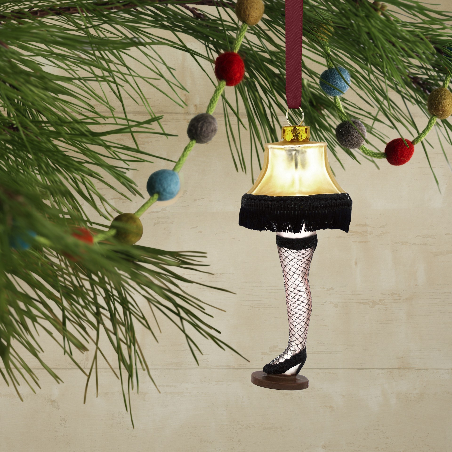 slide 5 of 5, Hallmark A Christmas Story 4.25" Leg Lamp Blown Glass Ornament, 1.75 in x 4.25 in x 1.75 in