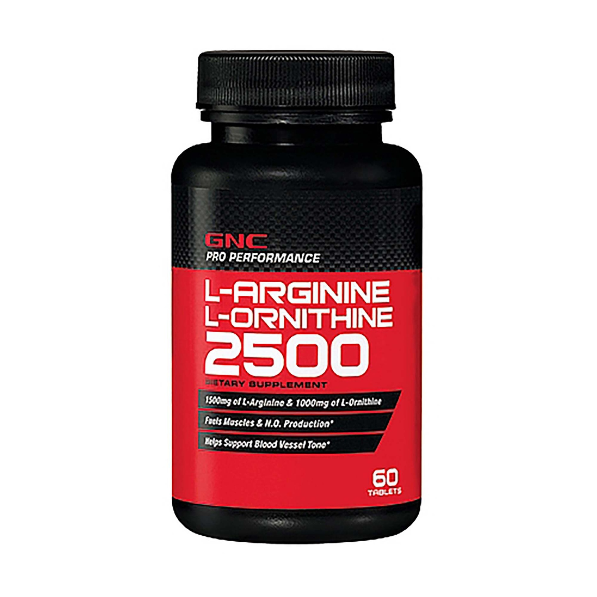 slide 1 of 1, GNC Pro Performance L-Arginine L-Ornithine 2500, 60 ct