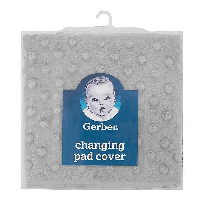 slide 3 of 3, Gerber Popcorn Changing Pad Cover - Grey, 1 ct