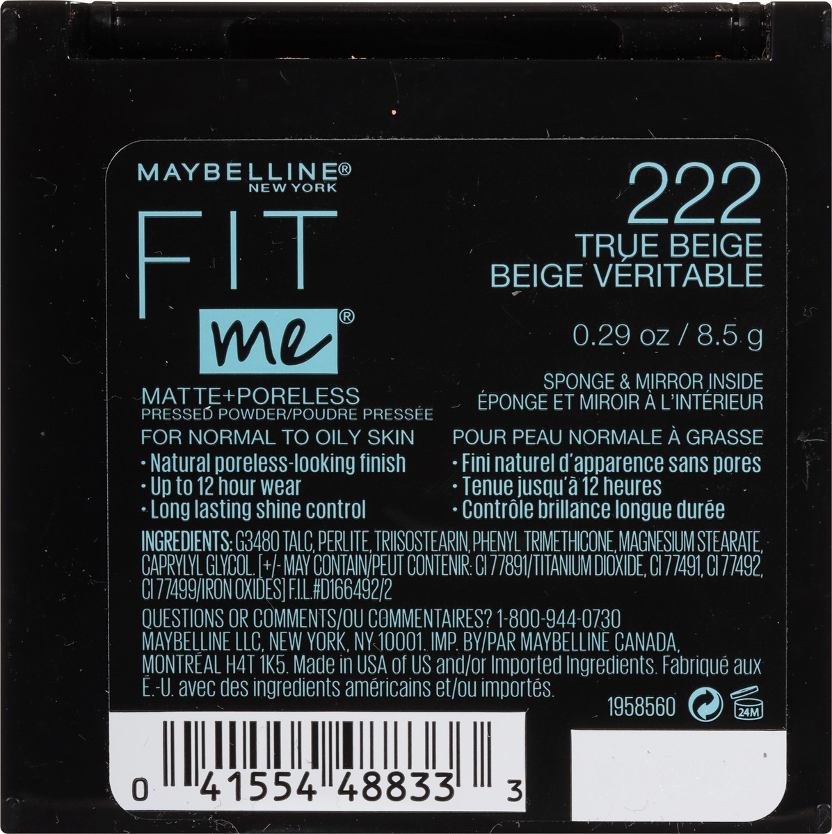 slide 3 of 9, Fit me! True Beige 222 Matte + Poreless Powder 0.29 oz, 0.29 oz
