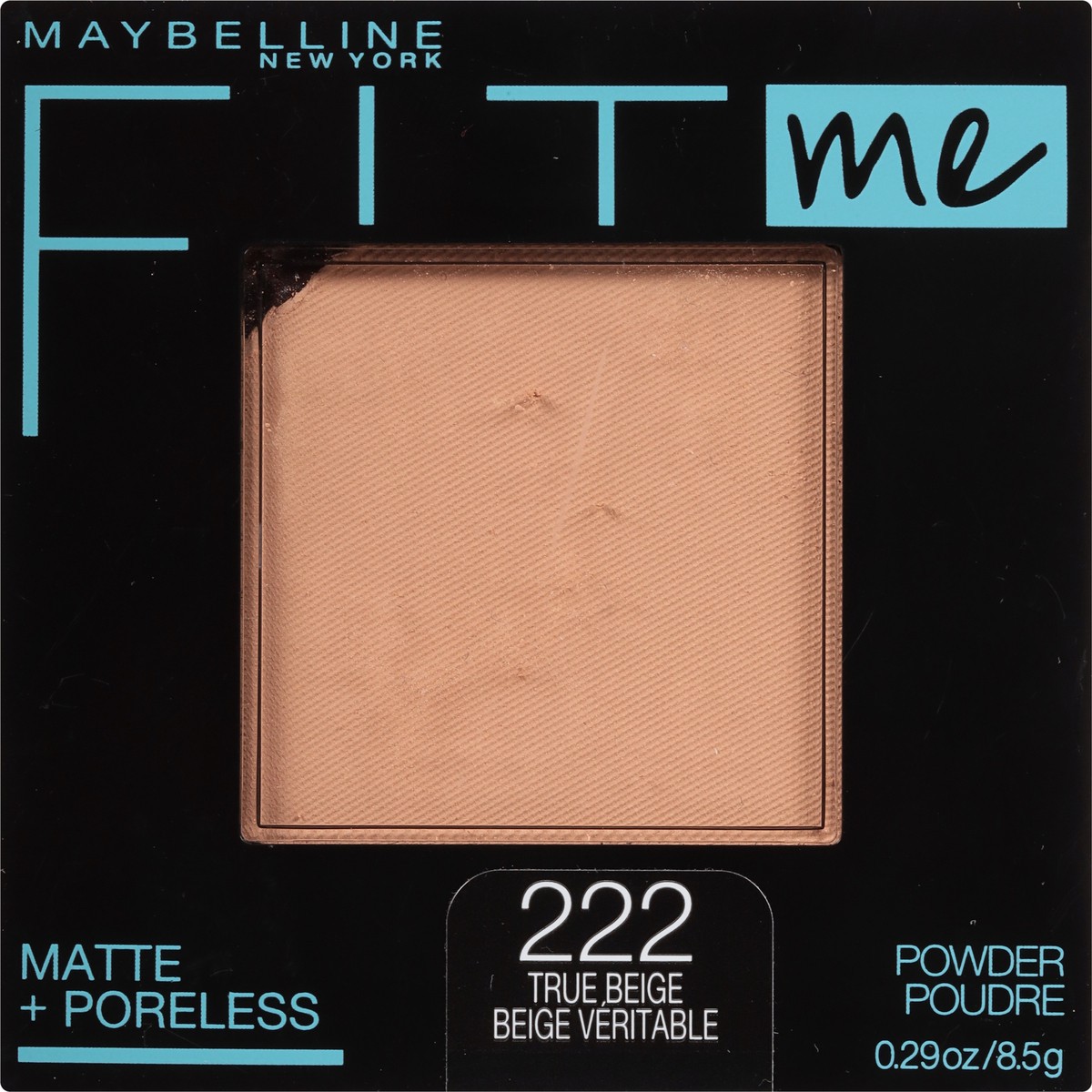 slide 9 of 9, Fit me! True Beige 222 Matte + Poreless Powder 0.29 oz, 0.29 oz