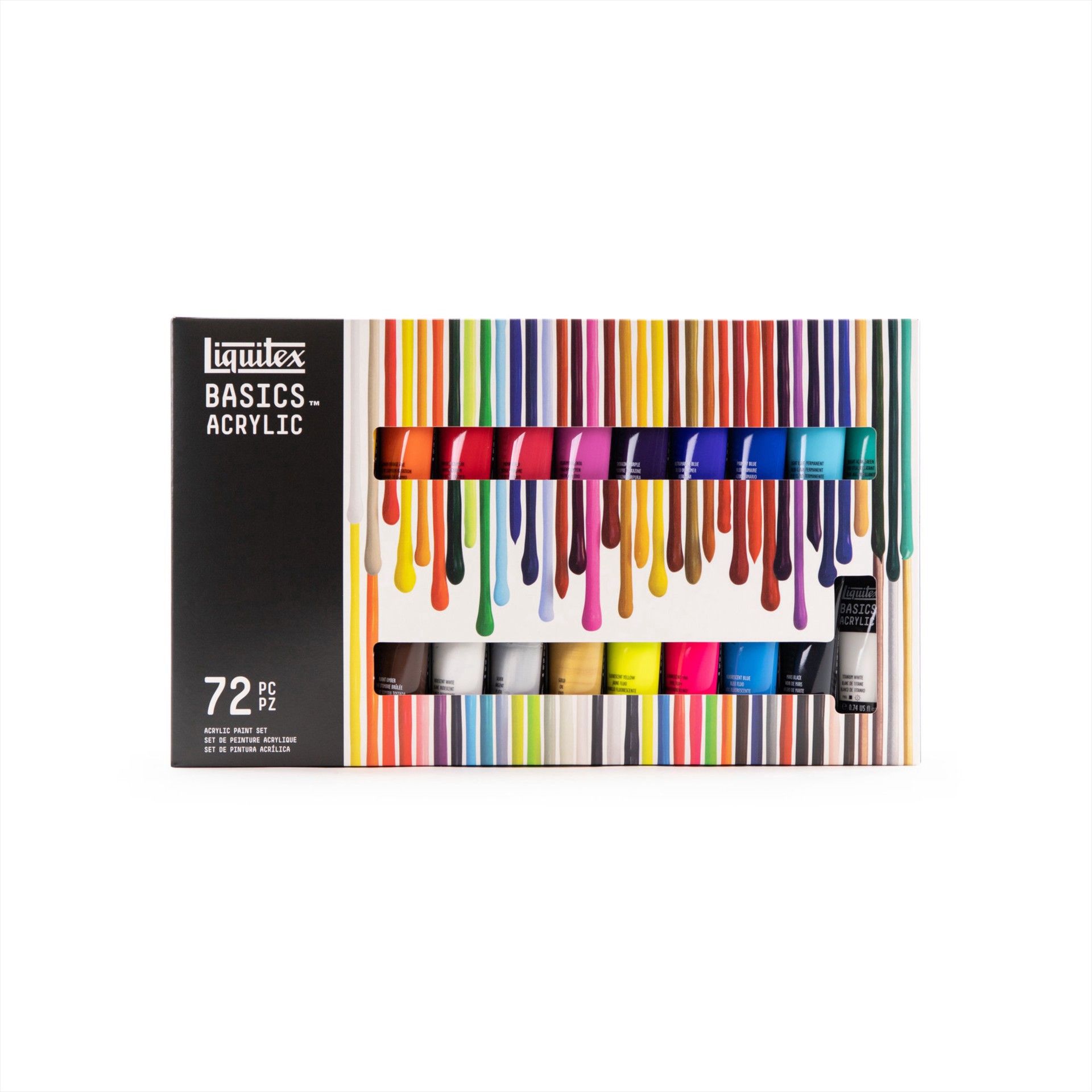 slide 5 of 6, Liquitex Basics 72 Color Acrylic Paint Set, 22 ml