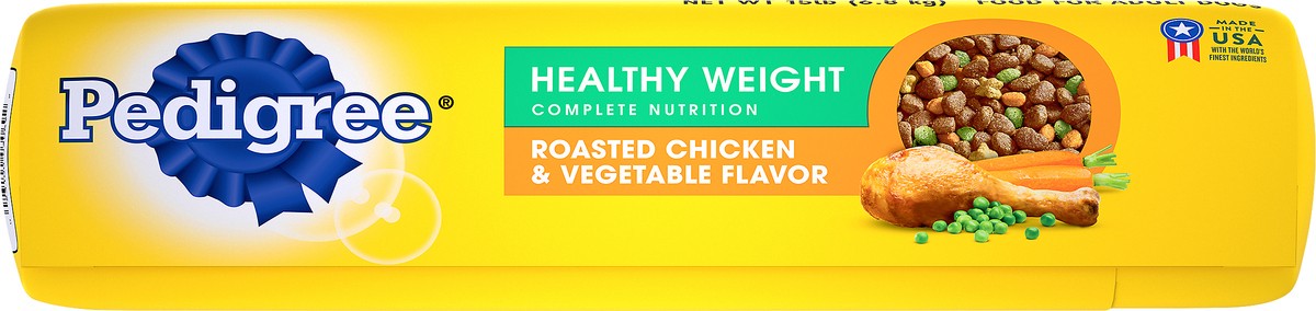 slide 4 of 9, PEDIGREE Healthy Weight Adult Dry Dog Food Roasted Chicken & Vegetable Flavor Dog Kibble, 15 lb. Bag, 15 lb