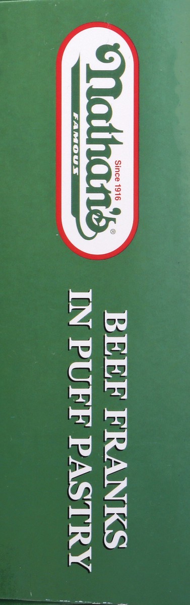 slide 2 of 12, Nathan's Famous In Puff Pastry Beef Franks 32 ea, 20 oz