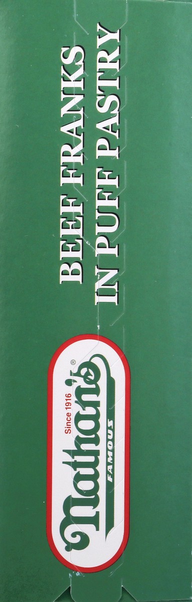 slide 5 of 12, Nathan's Famous In Puff Pastry Beef Franks 32 ea, 20 oz