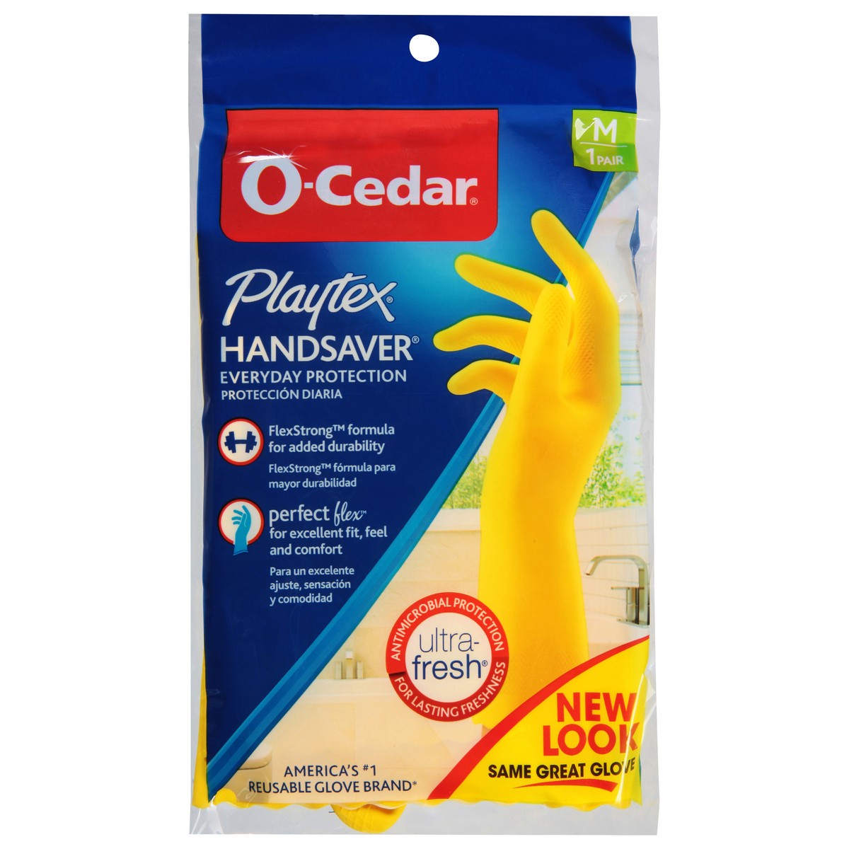 slide 1 of 9, O-Cedar Playtex Medium Handsaver Gloves 1 ea, 1 pair