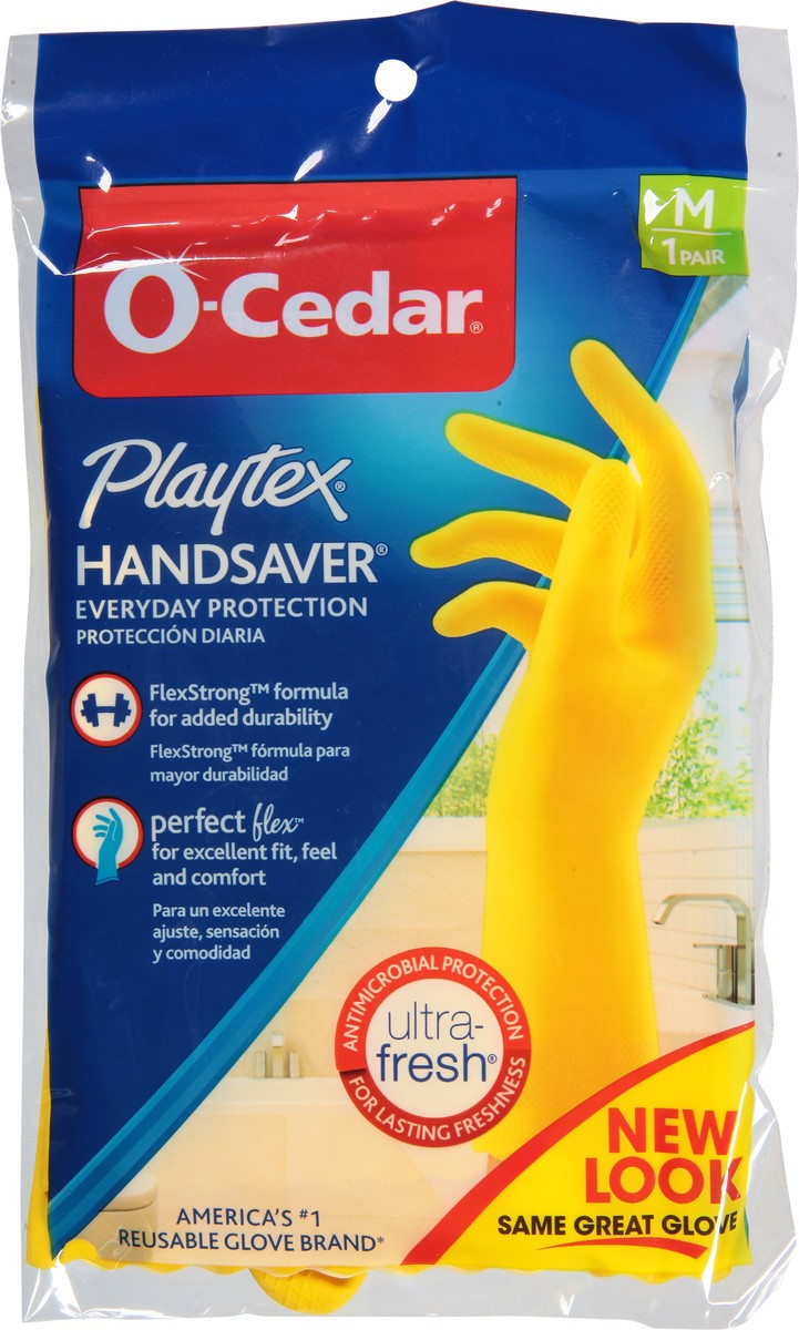 slide 4 of 9, O-Cedar Playtex Medium Handsaver Gloves 1 ea, 1 pair