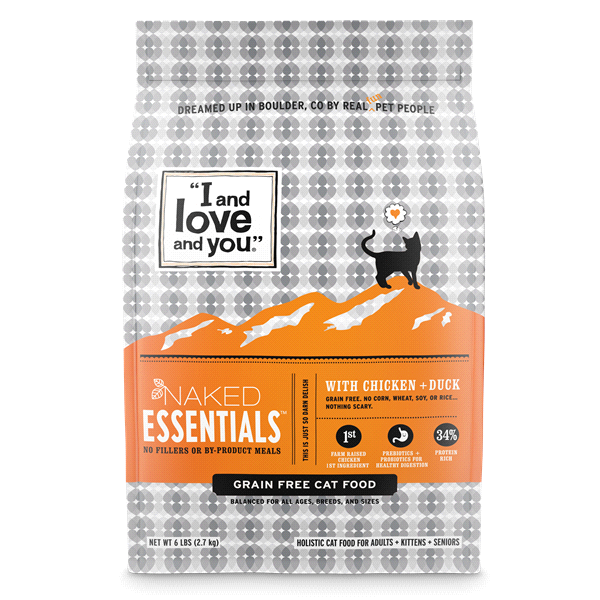 slide 1 of 1, I and Love and You Naked Essentials Chicken, Duck Dry Cat Food, 6 lb