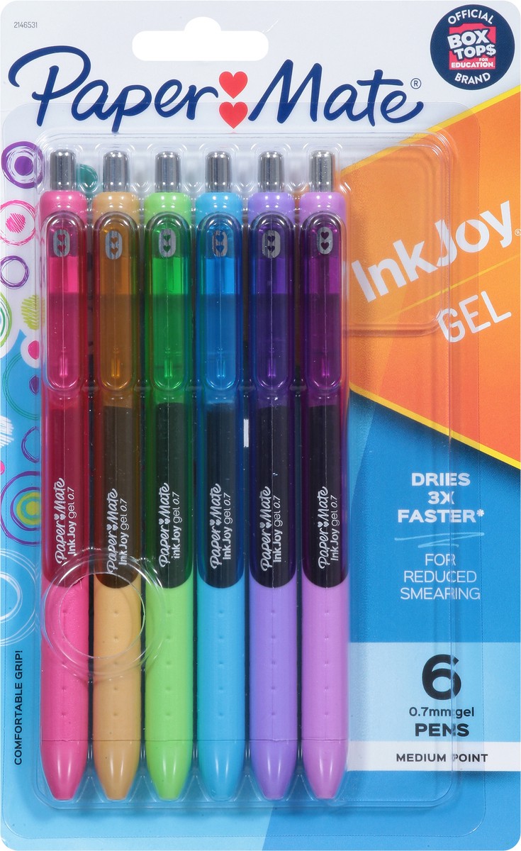 slide 7 of 11, Paper Mate InkJoy Medium Point 0.7 mm Gel Pens 6 ea, 6 ct