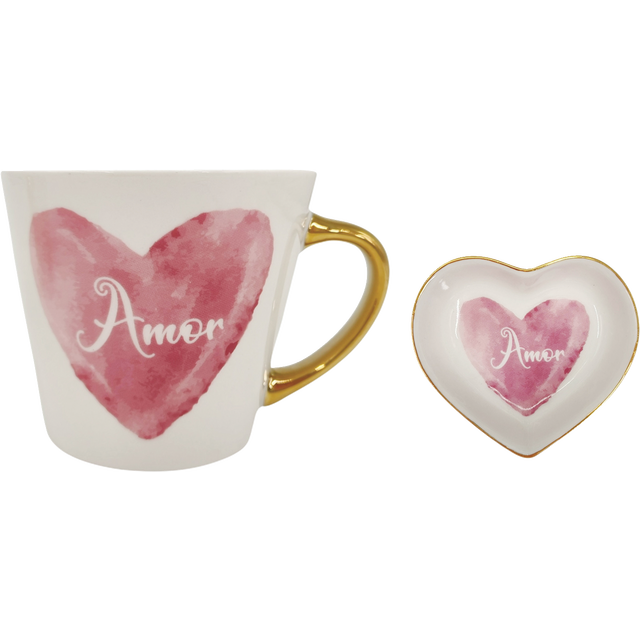 slide 1 of 1, CREATIVE HOME 11Oz Mug And Dish Set, 1 ct