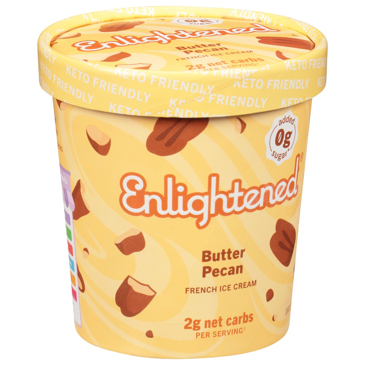 slide 5 of 9, Enlightened Keto French Butter Pecan Ice Cream 16 fl oz, 16 fl oz