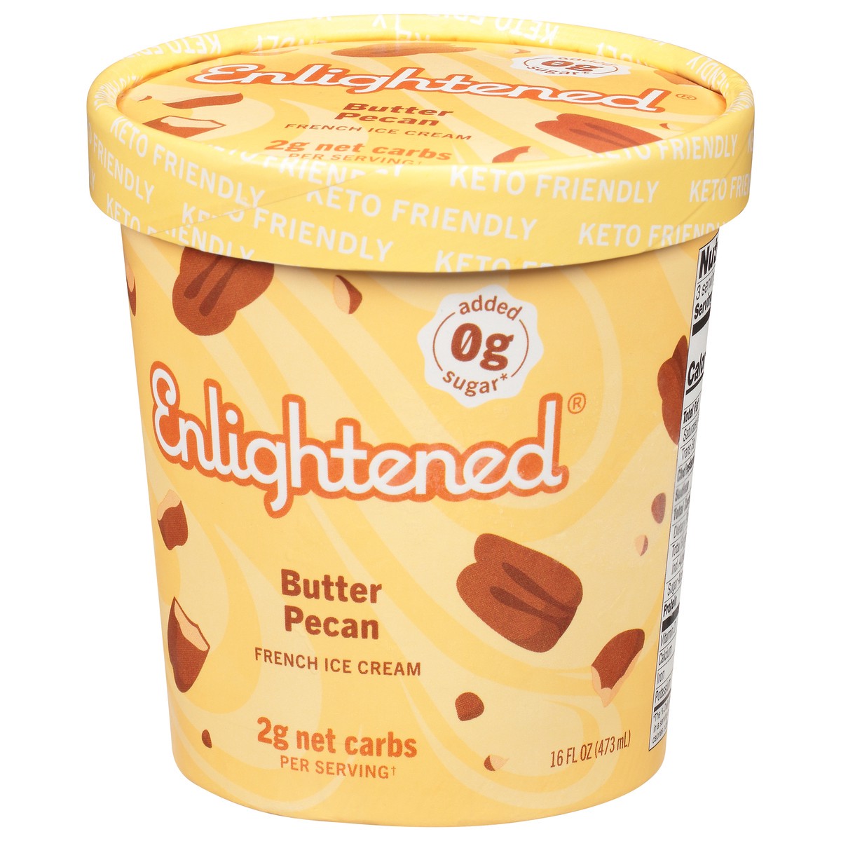 slide 9 of 9, Enlightened Keto French Butter Pecan Ice Cream 16 fl oz, 16 fl oz