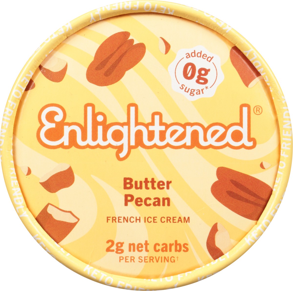 slide 7 of 9, Enlightened Keto French Butter Pecan Ice Cream 16 fl oz, 16 fl oz