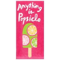 Meijer Corporate Seasonal Mcs Summer Anything Is Popsicle Fiber Reactive Kitchen Towel, 16 In X 25 In