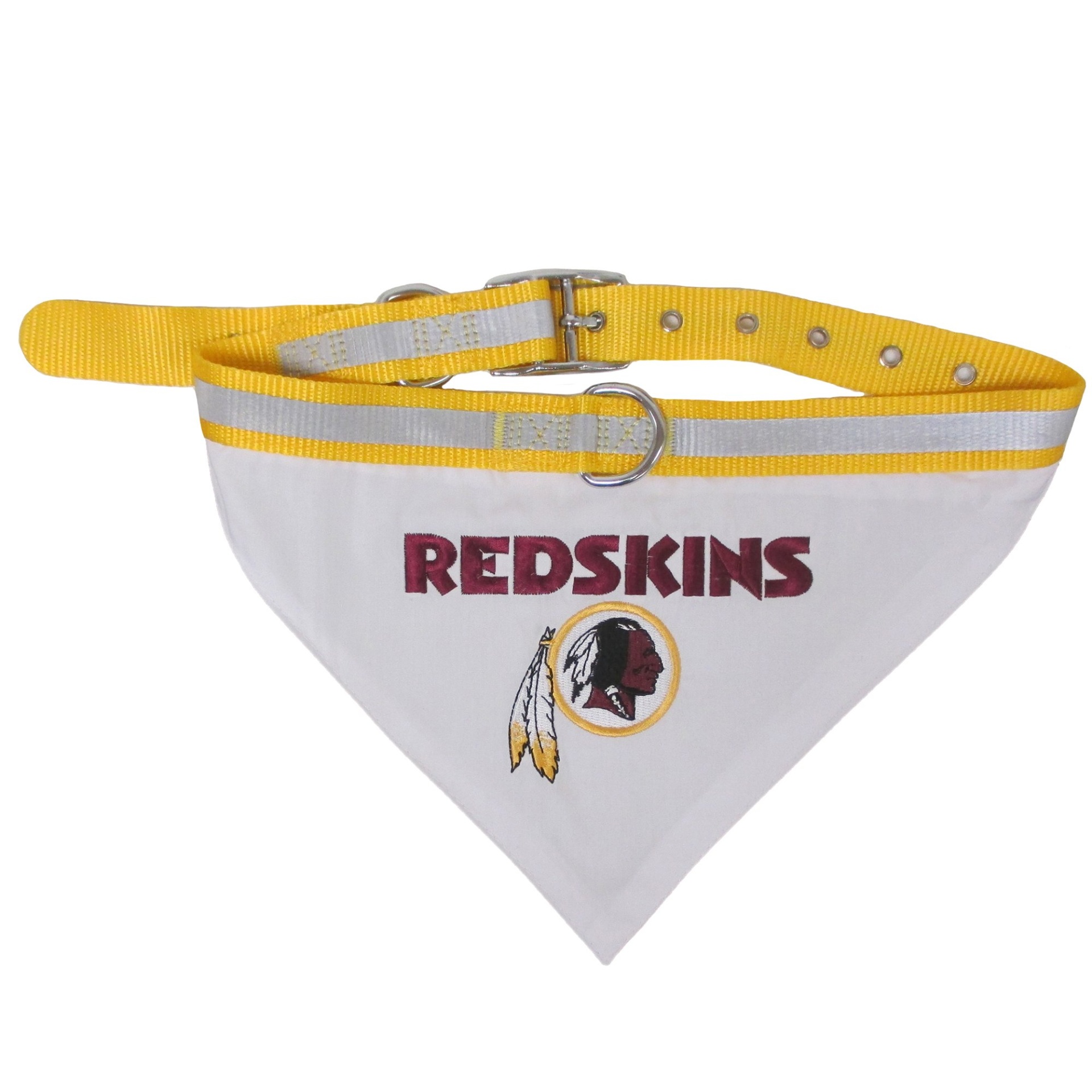 slide 1 of 1, Pets First Washington Redskins Collar Bandana, LG