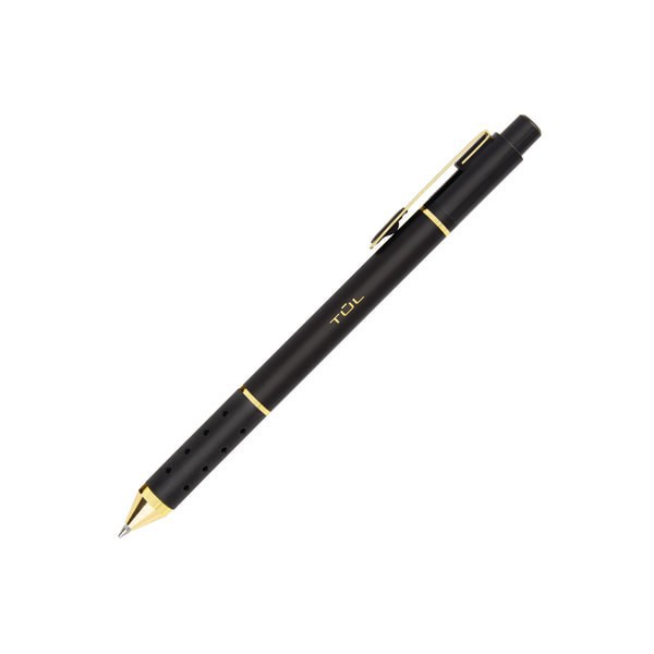 slide 2 of 6, TUL Gl Series Retractable Gel Pens, Mixed Metals, Medium Point, Black Barrel, Black Ink, 4 ct; 0.7 mm