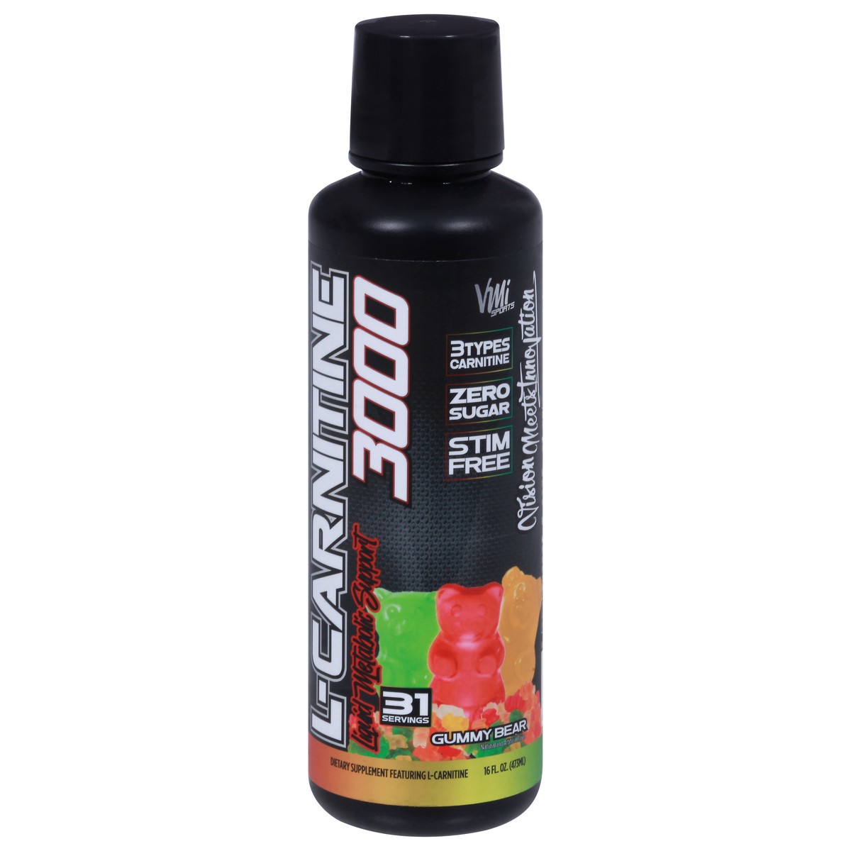 slide 1 of 4, VMI Sports L-Carnitine 3000 Gummy Bear Liquid Metabolic Support 16 fl oz, 16 fl oz