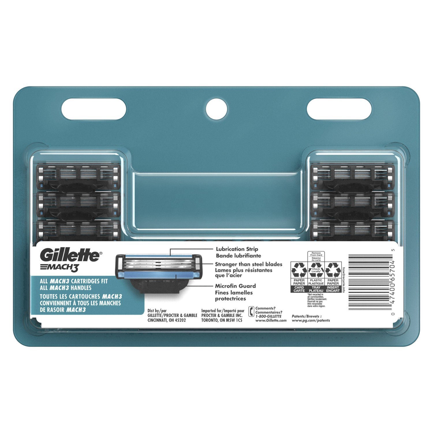 slide 19 of 113, Gillette Mach3 Men's Razor Blades, 15 Blade Refills&nbsp;, 15 ct