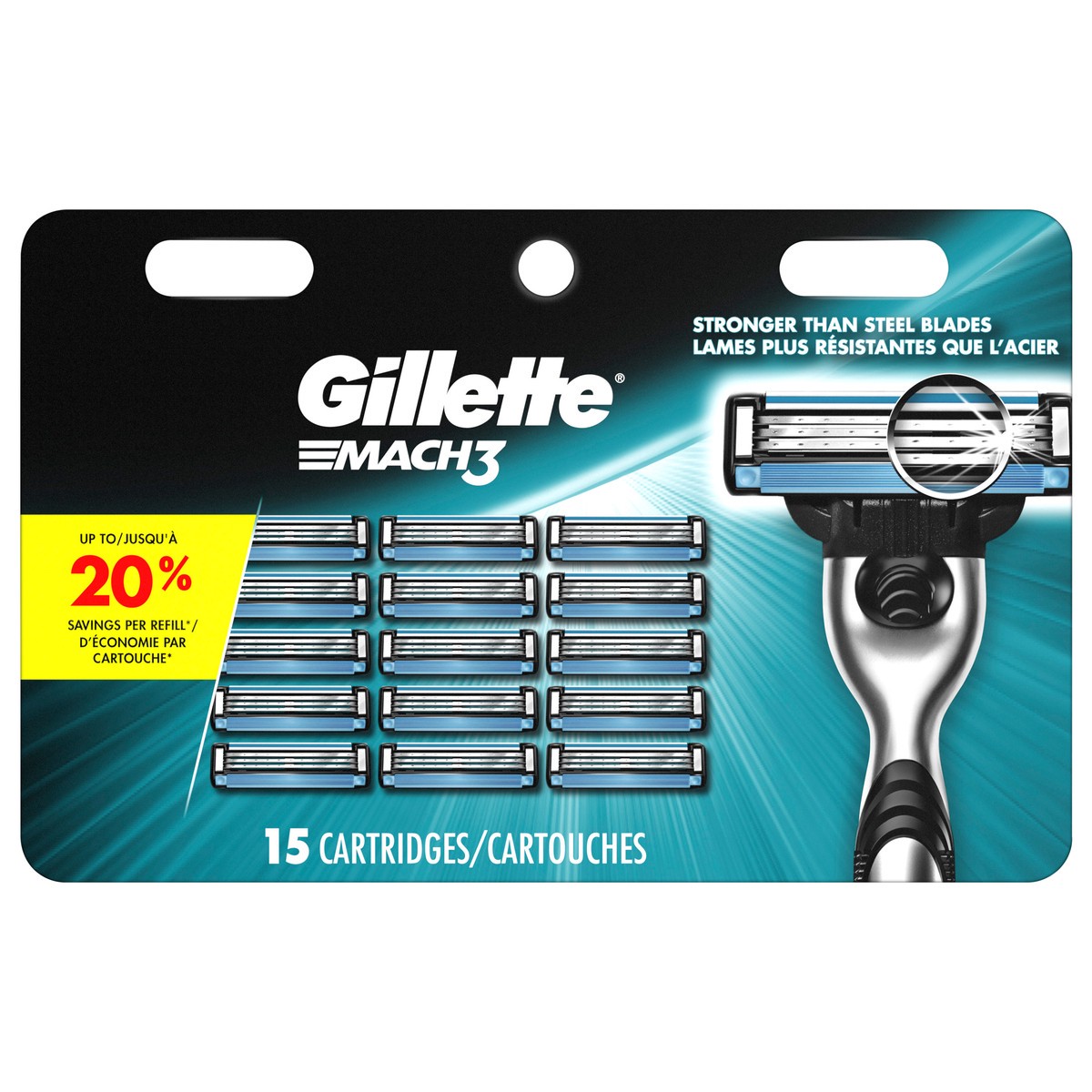 slide 1 of 113, Gillette Mach3 Men's Razor Blades, 15 Blade Refills&nbsp;, 15 ct