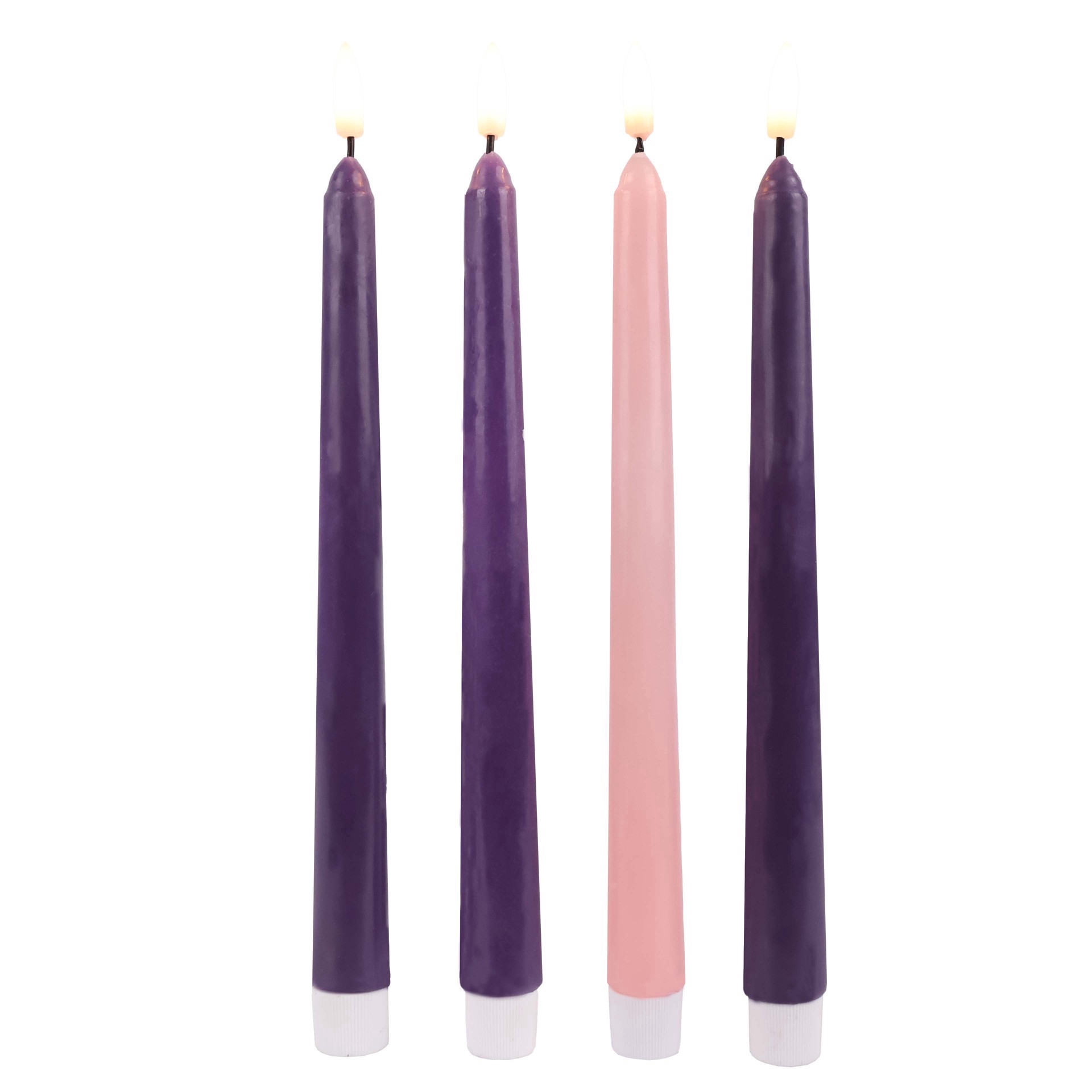 slide 2 of 3, 10.5" Led Wax Advent Taper Candles, 4ct. By Ashland, 4 ct