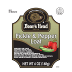 slide 1 of 1, Boar's Head Pickle and Pepper Loaf, per lb