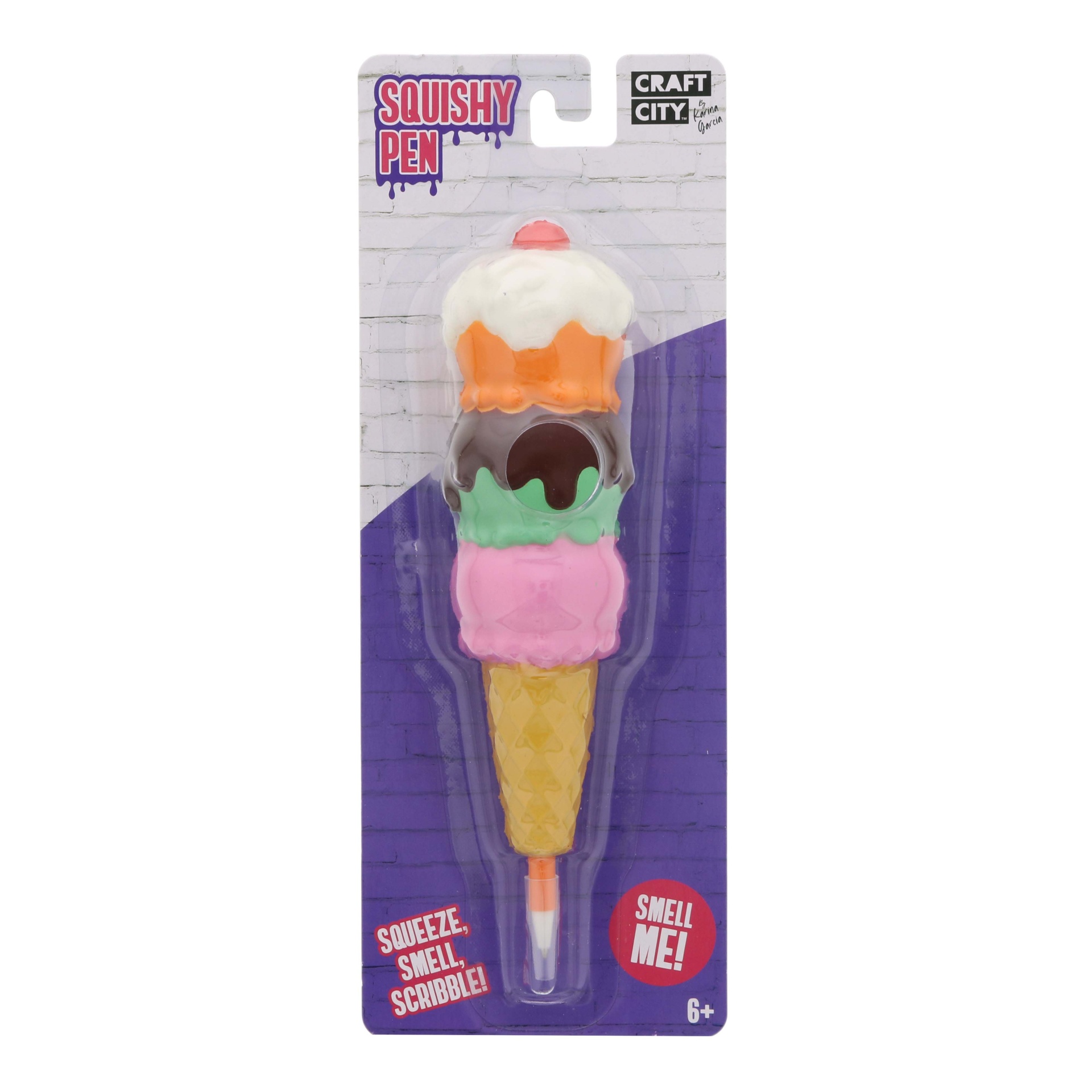 slide 1 of 1, Craft City Ice Cream Scented Squishy Pen, 1 ct