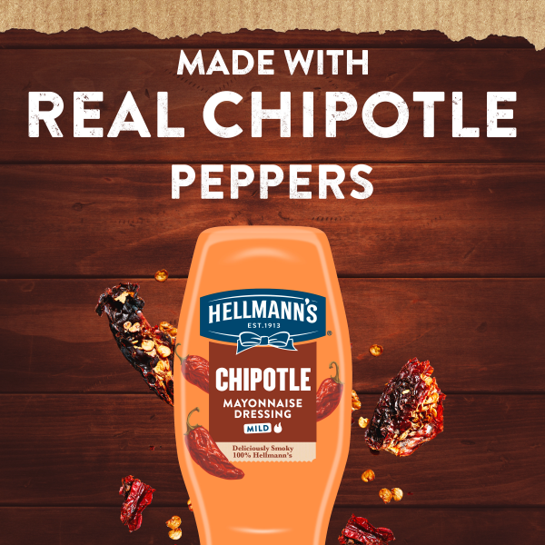 slide 19 of 25, Hellmann's HLMN Chipotle Squeeze 11.5z Spread & Dressing Chipotle 11.5 FO, 11.5 oz