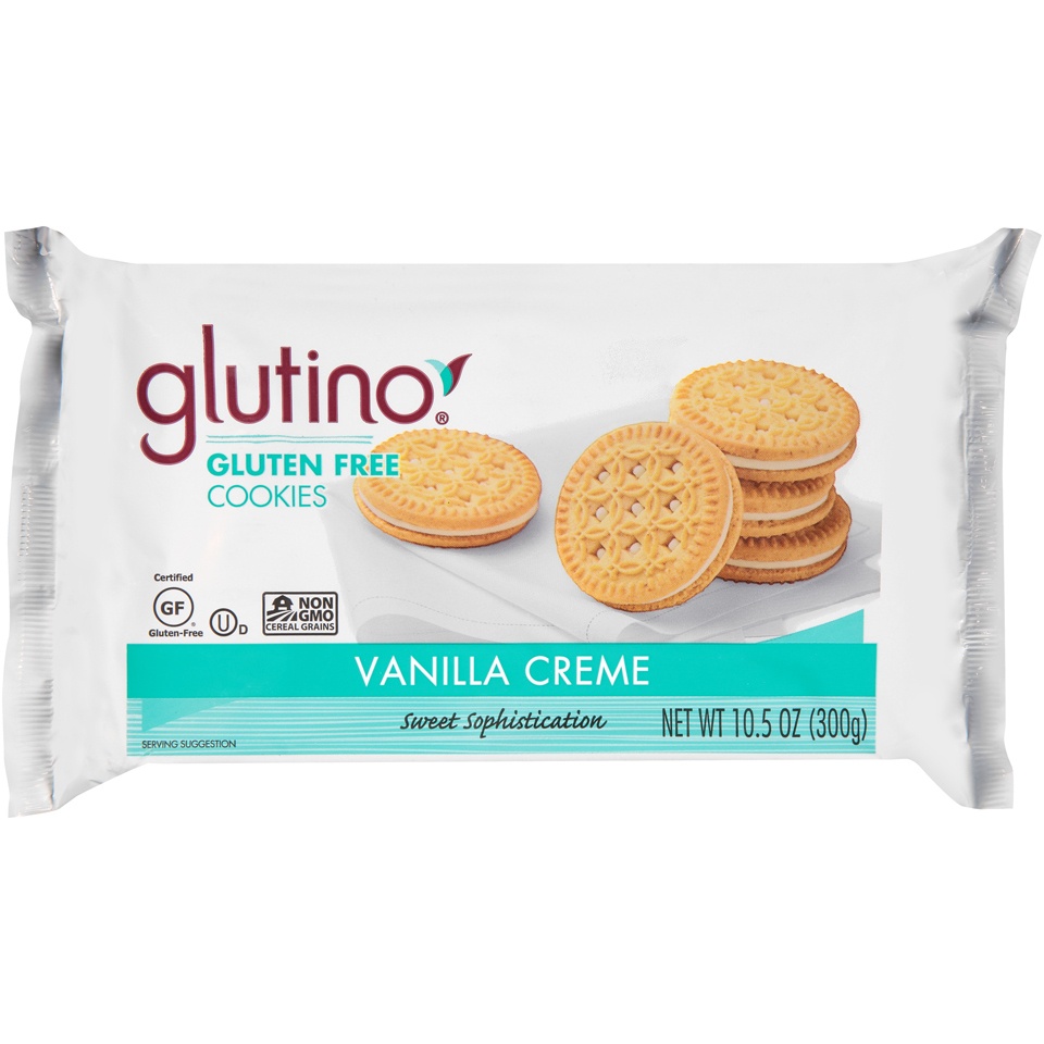 slide 1 of 1, Glutino Vanilla Creme Cookie, 10.6 oz