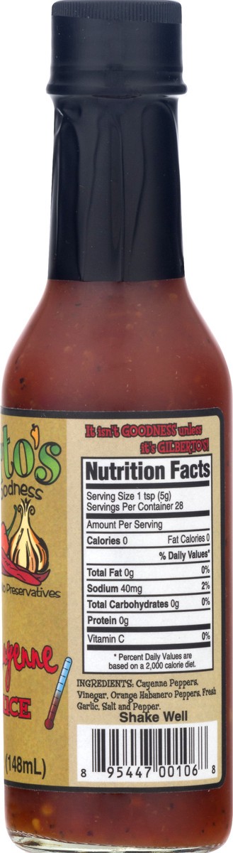 slide 2 of 12, Gilberto's Gourmet Goodness Zesty Cayenne Hot Sauce 5 oz, 5 oz