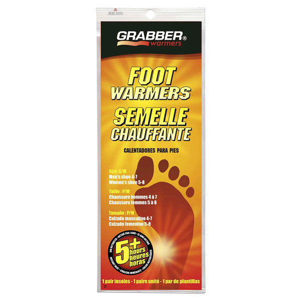 slide 1 of 1, Grabber Foot Warmer Insoles Small/Medium, Sm-Med