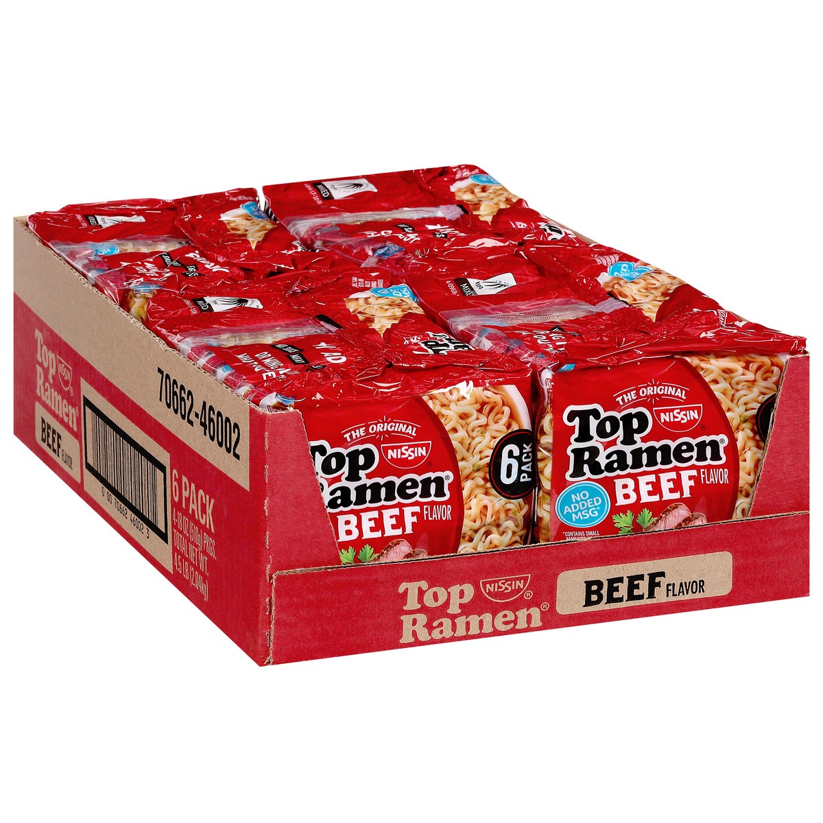 slide 2 of 9, Nissin Top Ramen Beef Case, 6 ct