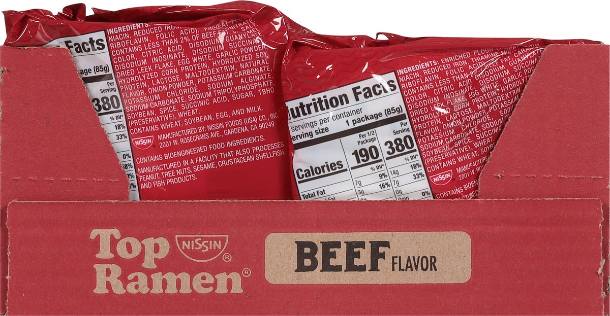 slide 8 of 9, Nissin Top Ramen Beef Case, 6 ct