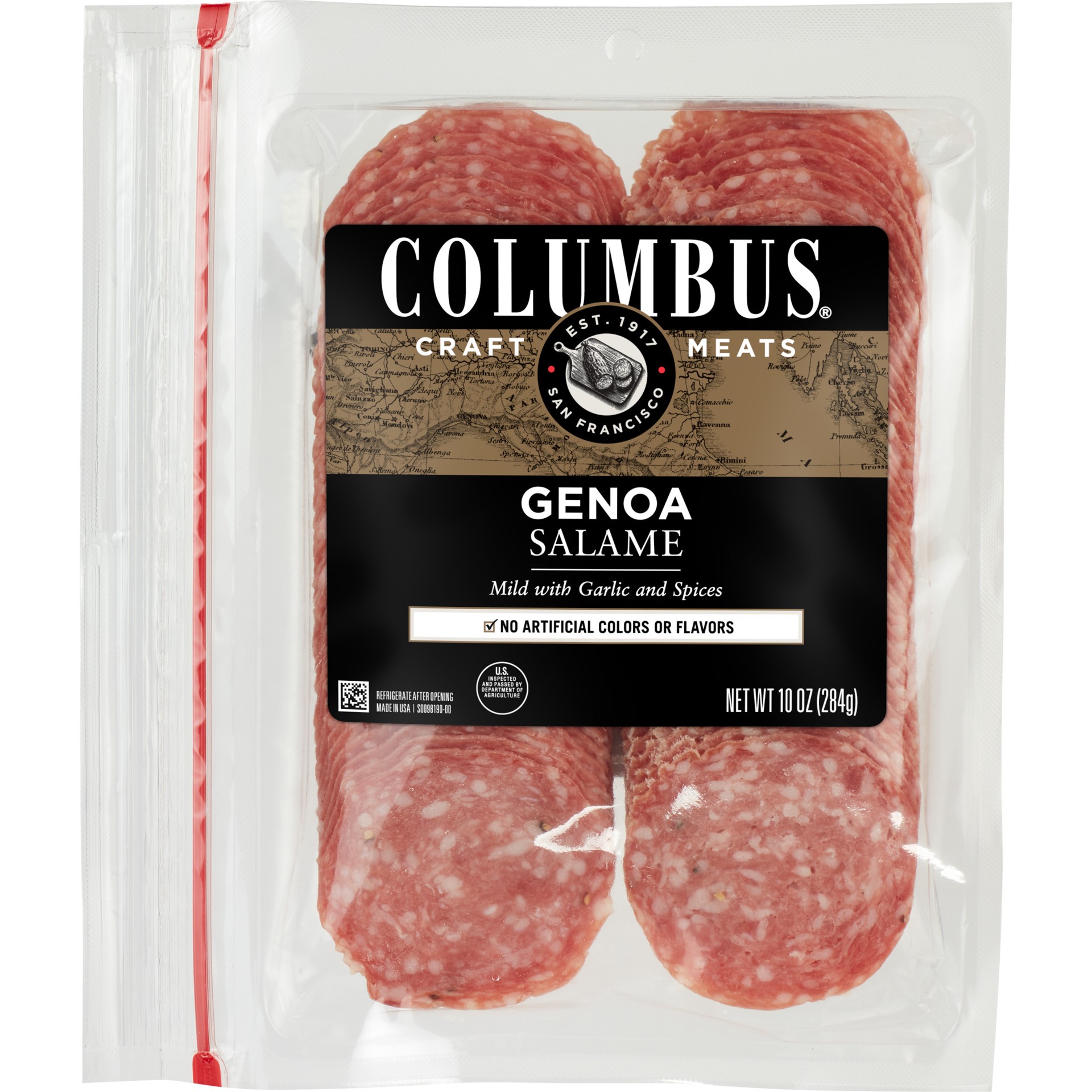 slide 1 of 7, Columbus Genoa Salame Sliced Pillow, 10 oz