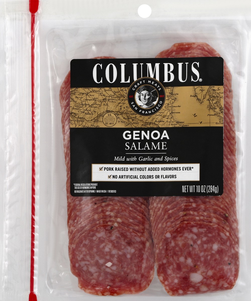 slide 5 of 7, Columbus Genoa Salame Sliced Pillow, 10 oz