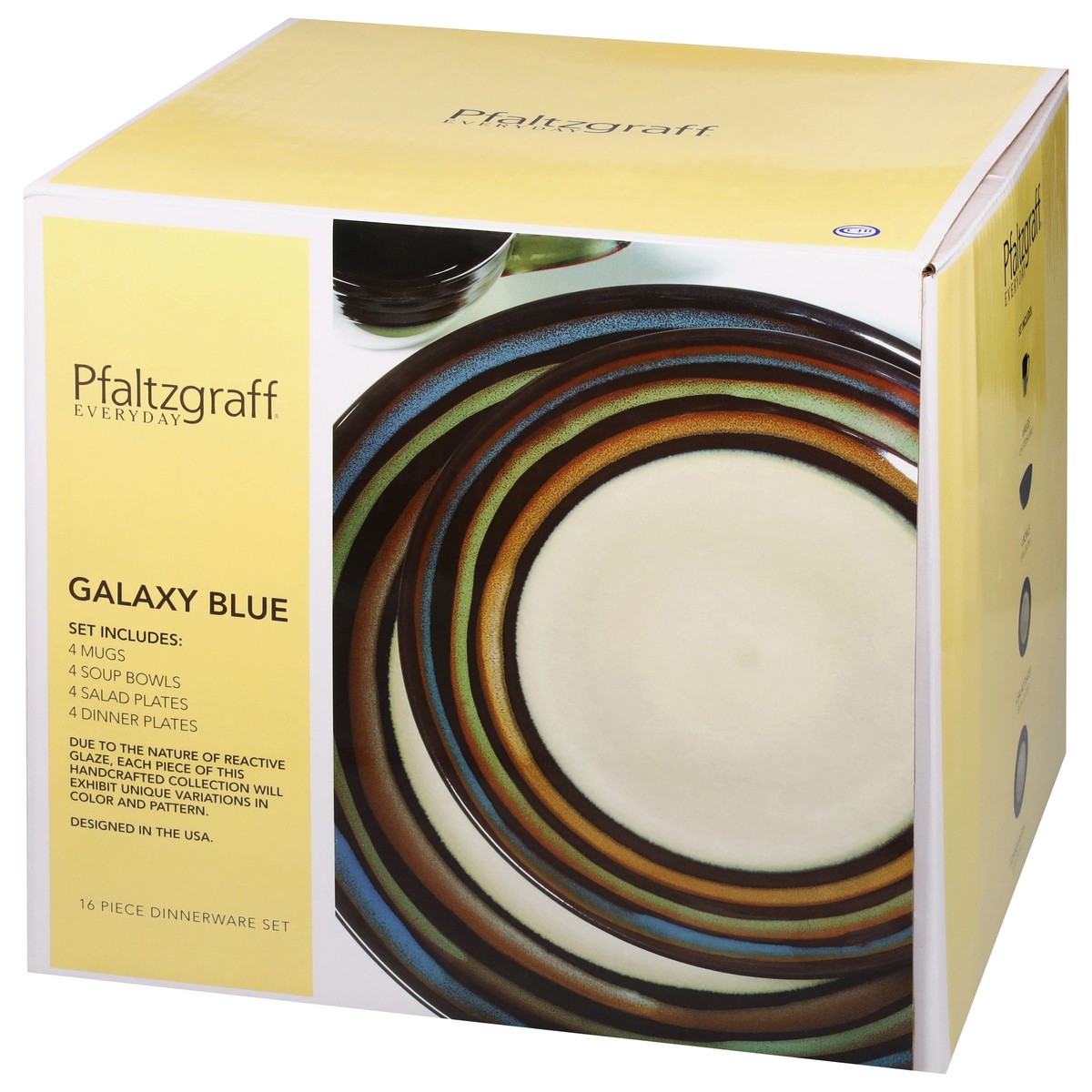 slide 2 of 11, Pfaltzgraff Galaxy Blue Dinnerware Set 16 ea, 16 ct