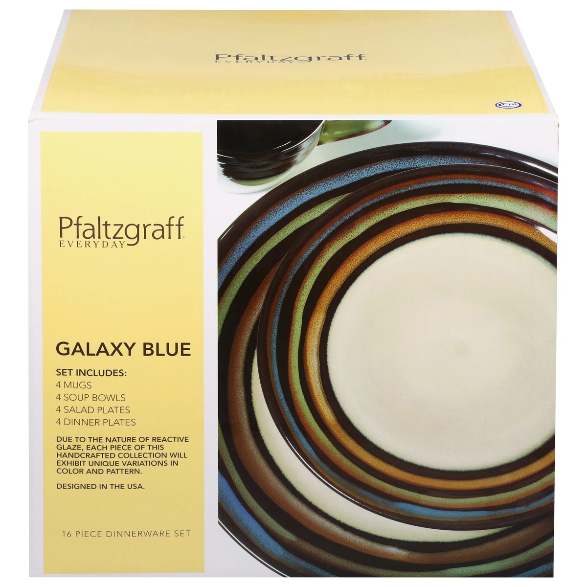 slide 1 of 11, Pfaltzgraff Galaxy Blue Dinnerware Set 16 ea, 16 ct