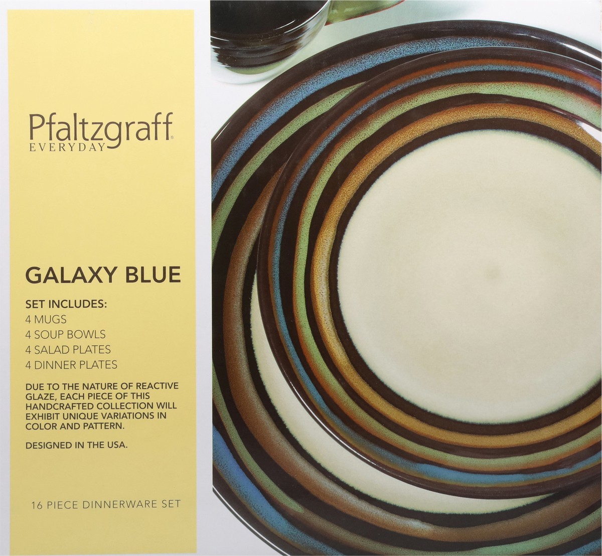 slide 9 of 11, Pfaltzgraff Galaxy Blue Dinnerware Set 16 ea, 16 ct