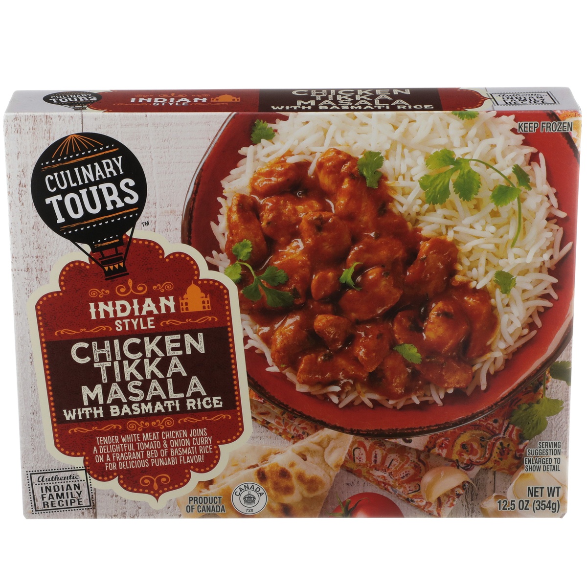 slide 1 of 1, Culinary Tours Indian Style Chicken Tikka Masala With Basmati Rice, 12.5 oz