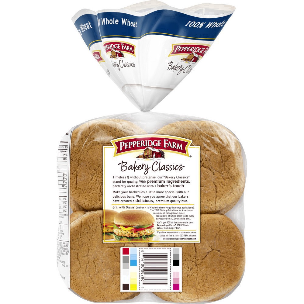 slide 23 of 103, Pepperidge Farm 100% Whole Wheat Hamburger Buns, 14.5 oz