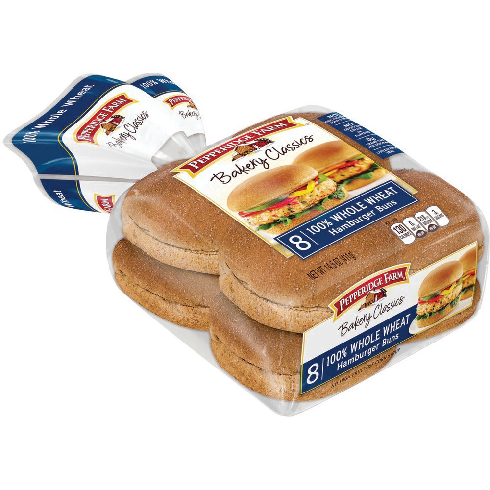 slide 52 of 103, Pepperidge Farm 100% Whole Wheat Hamburger Buns, 14.5 oz