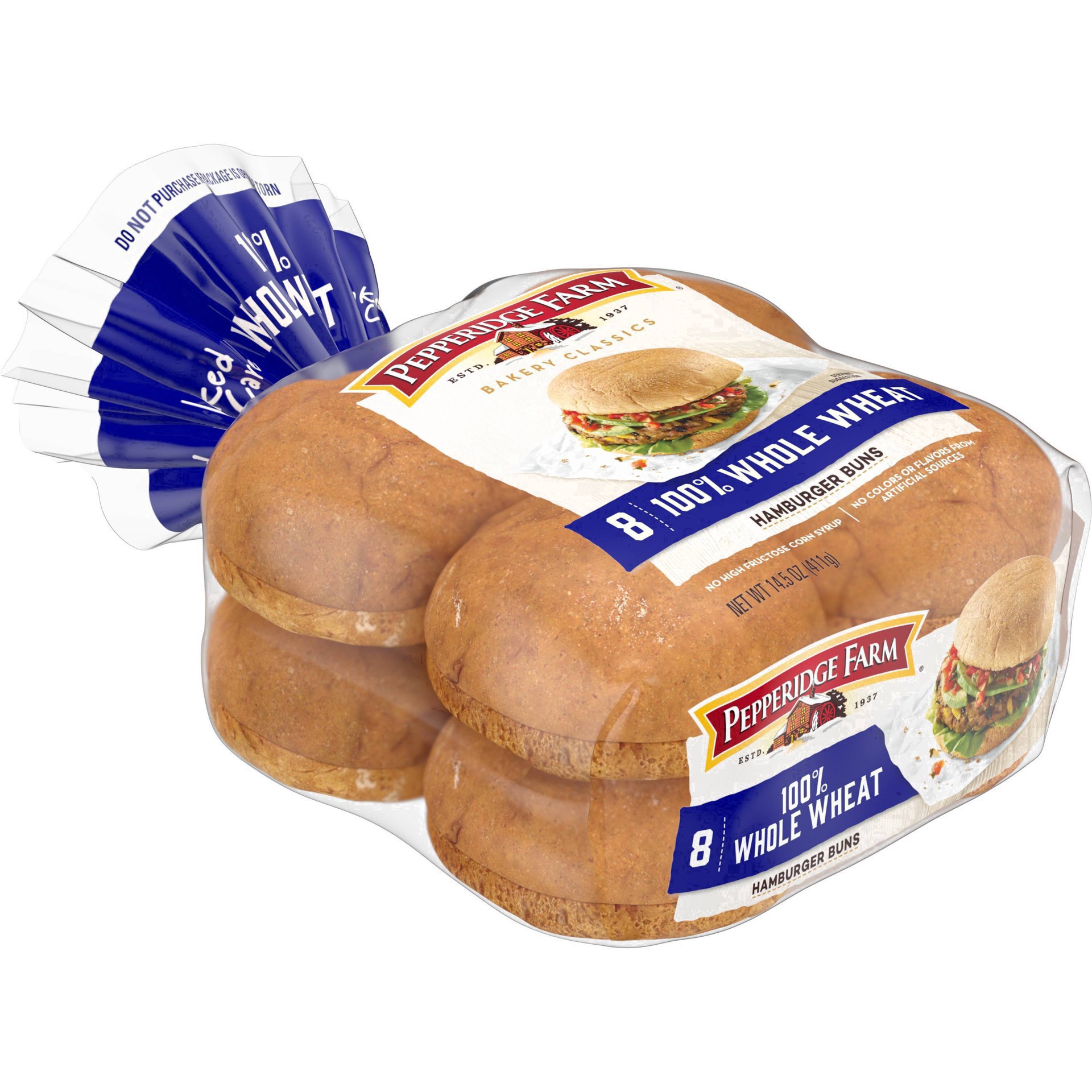 slide 56 of 103, Pepperidge Farm 100% Whole Wheat Hamburger Buns, 14.5 oz