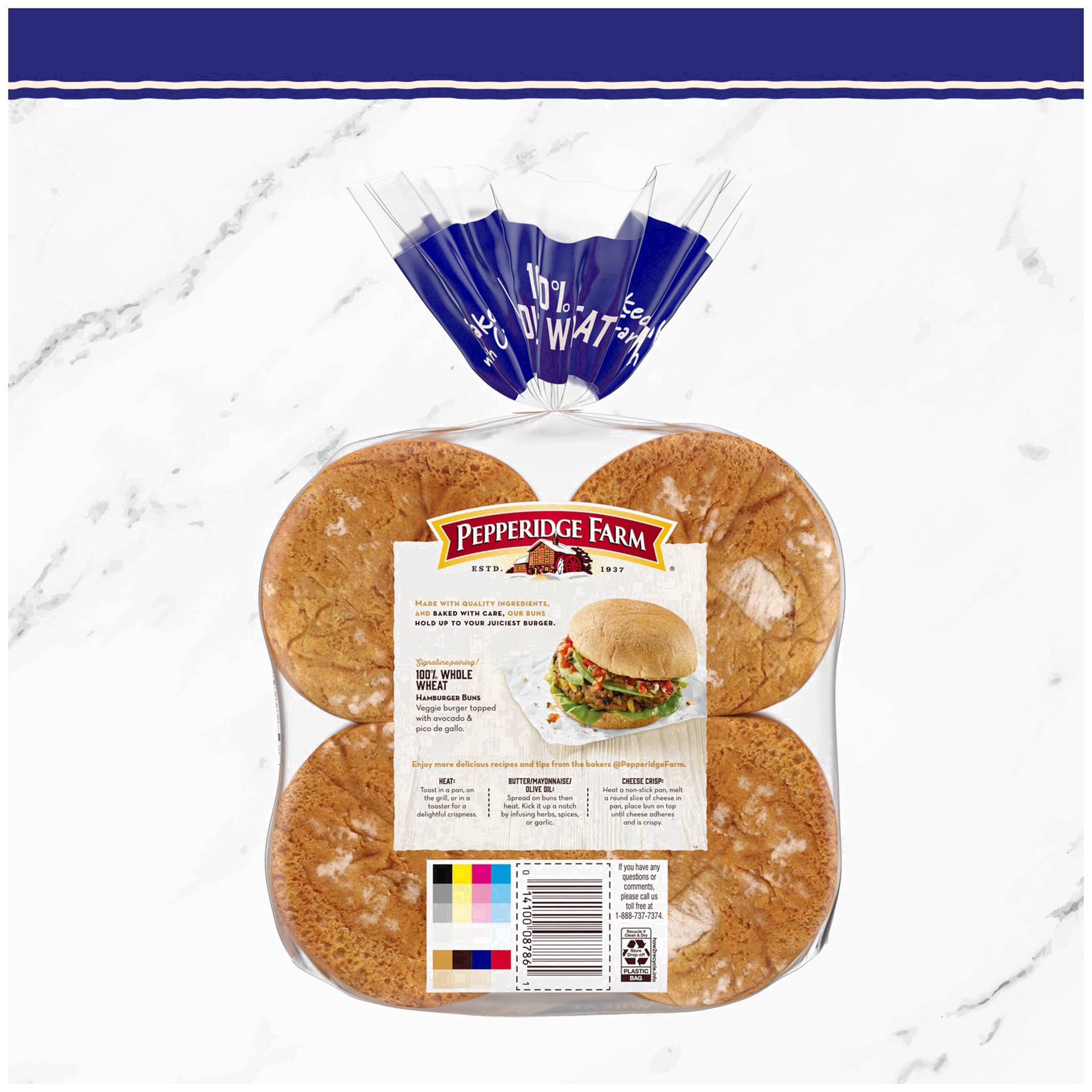 slide 89 of 103, Pepperidge Farm 100% Whole Wheat Hamburger Buns, 14.5 oz