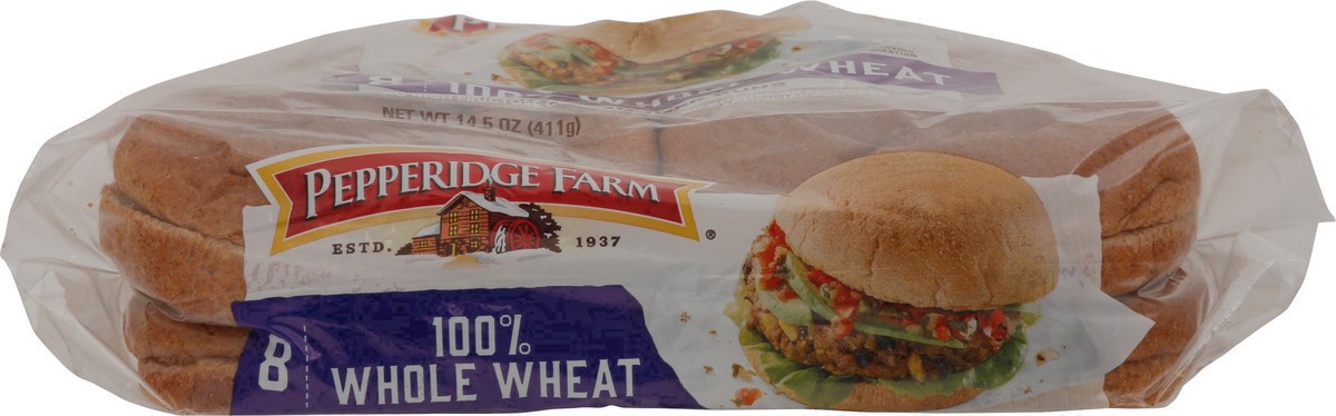 slide 39 of 103, Pepperidge Farm 100% Whole Wheat Hamburger Buns, 14.5 oz