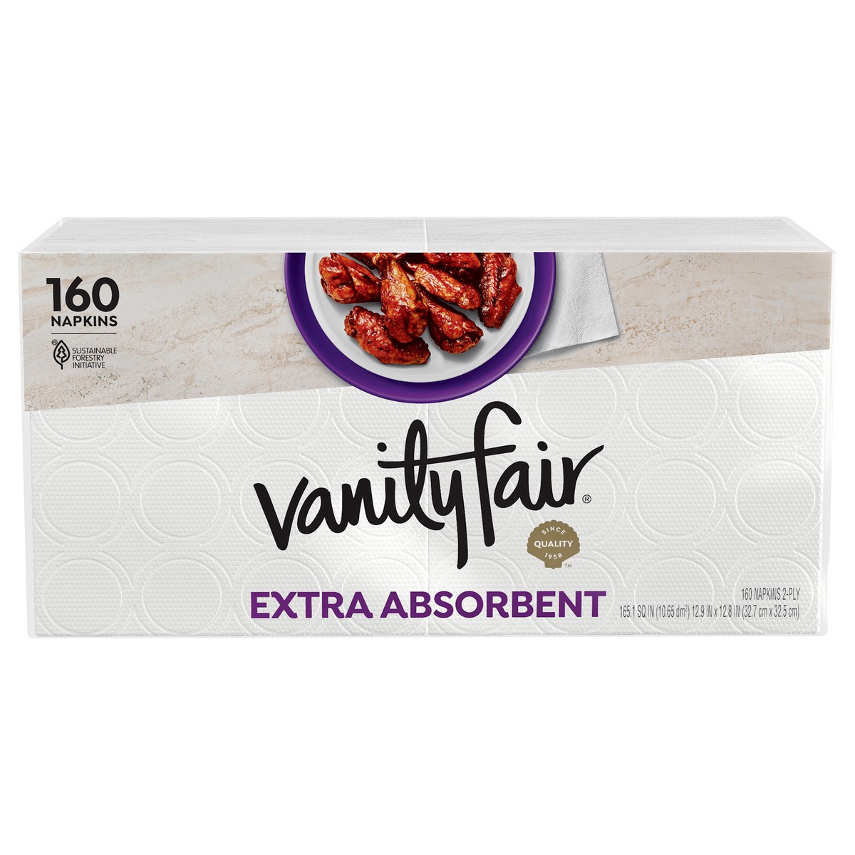 slide 1 of 10, Vanity Fair Extra Absorbent Paper Napkins, 160 Count, 160 ct